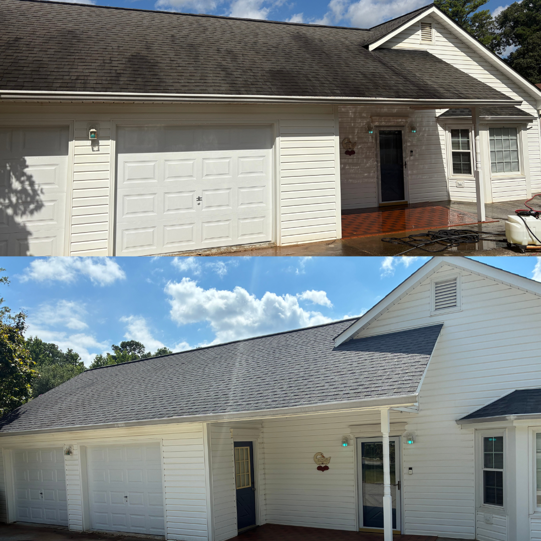 Roof Cleaning Before and After