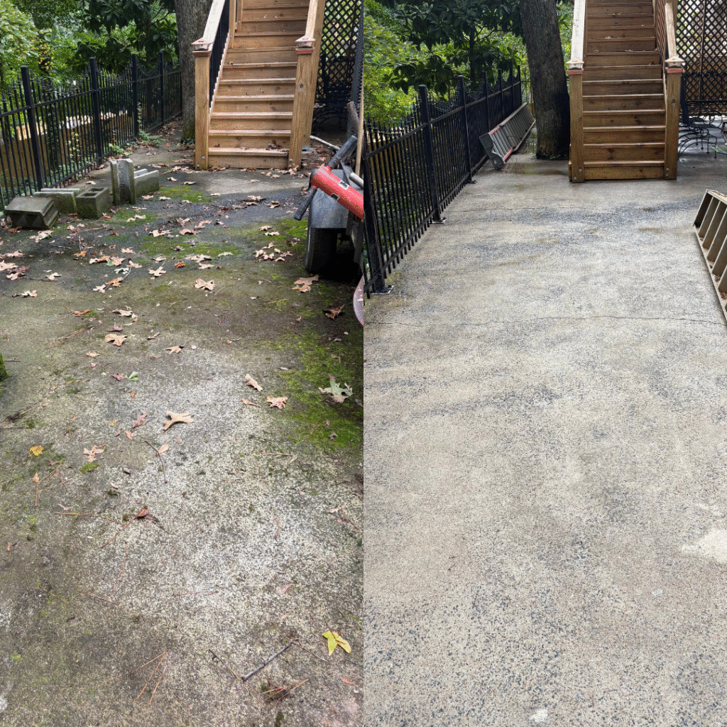 Driveway pressure washing