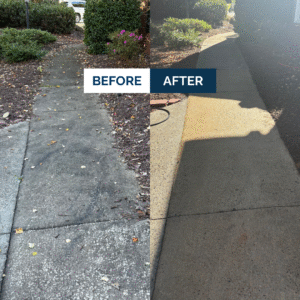 side walk before and after